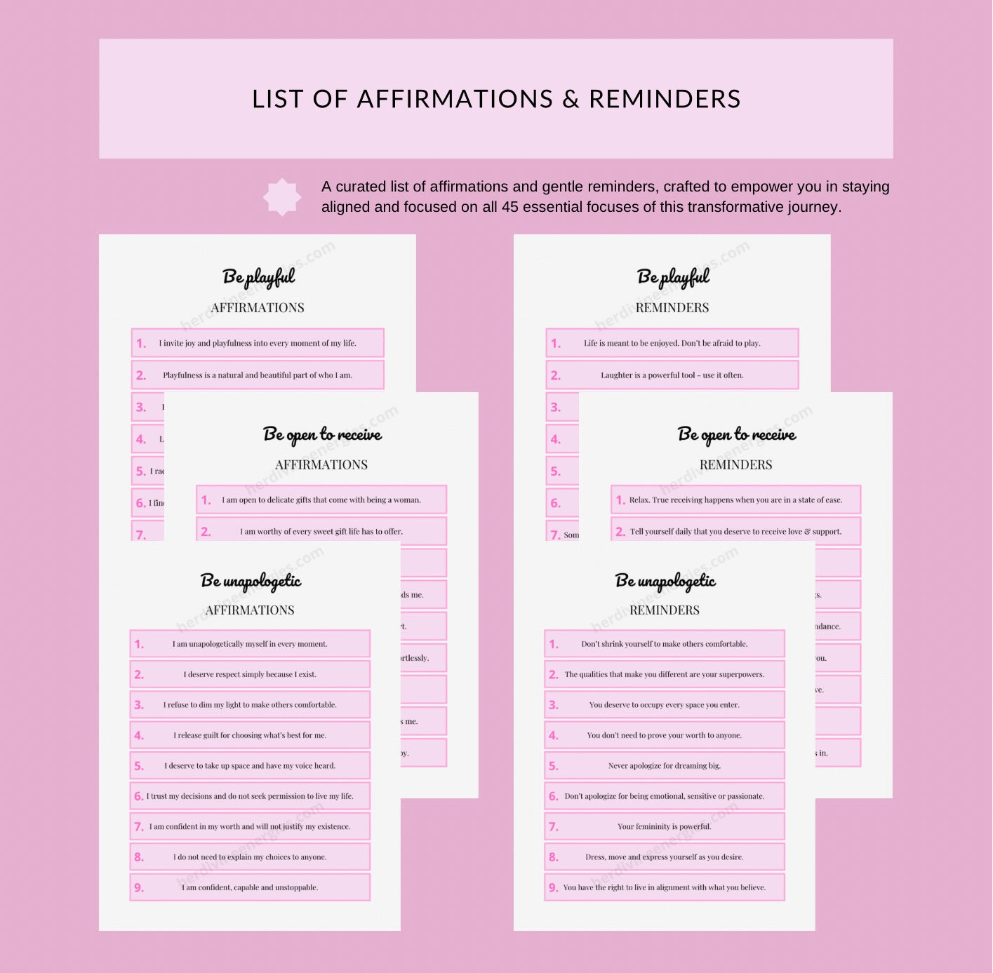 The Feminine Planner & Journal - 45 Focuses to Embrace Your Feminine Energy