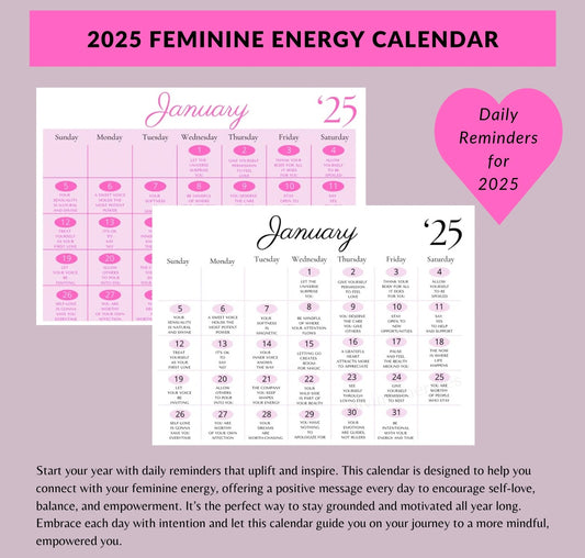 2025 Feminine Energy Calendar